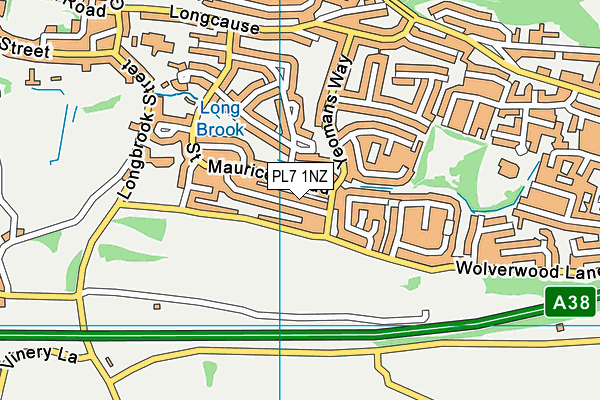 PL7 1NZ map - OS VectorMap District (Ordnance Survey)
