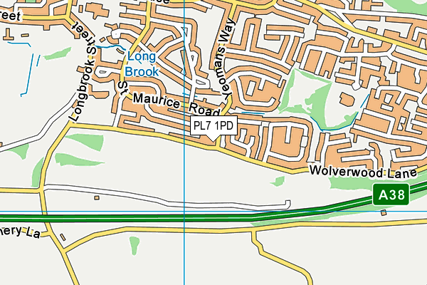 PL7 1PD map - OS VectorMap District (Ordnance Survey)