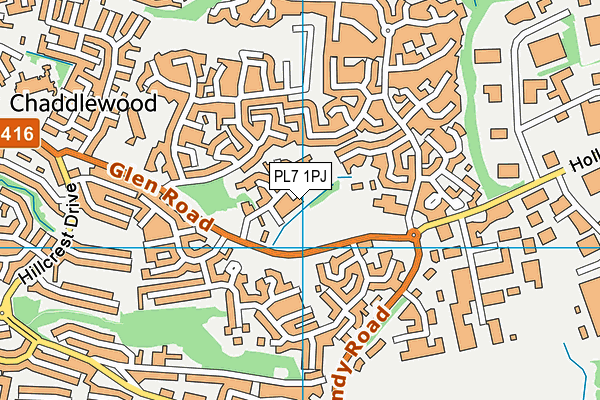 PL7 1PJ map - OS VectorMap District (Ordnance Survey)