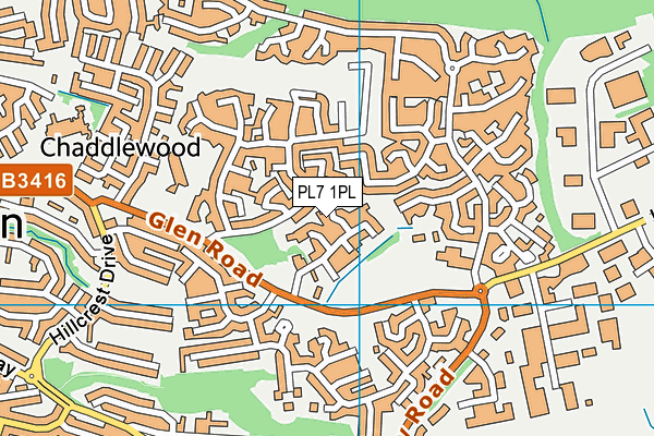 PL7 1PL map - OS VectorMap District (Ordnance Survey)