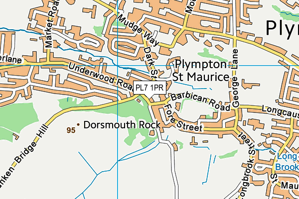 PL7 1PR map - OS VectorMap District (Ordnance Survey)