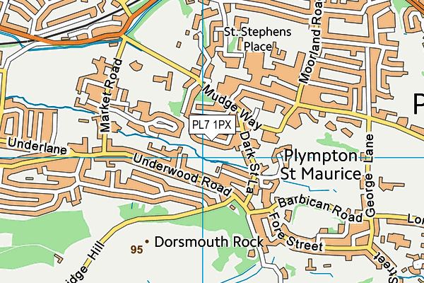 PL7 1PX map - OS VectorMap District (Ordnance Survey)