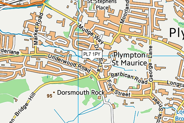 PL7 1PY map - OS VectorMap District (Ordnance Survey)