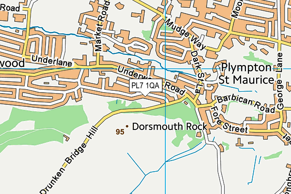 PL7 1QA map - OS VectorMap District (Ordnance Survey)