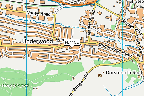 PL7 1QE map - OS VectorMap District (Ordnance Survey)