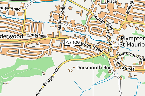 PL7 1QG map - OS VectorMap District (Ordnance Survey)