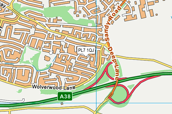 PL7 1QJ map - OS VectorMap District (Ordnance Survey)