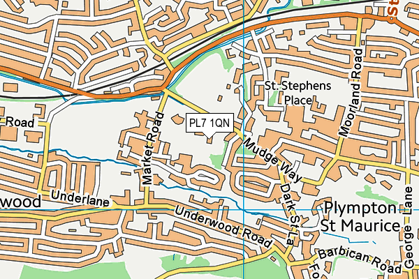 PL7 1QN map - OS VectorMap District (Ordnance Survey)