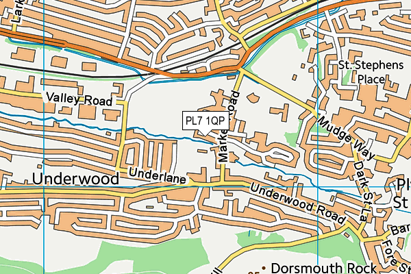 PL7 1QP map - OS VectorMap District (Ordnance Survey)