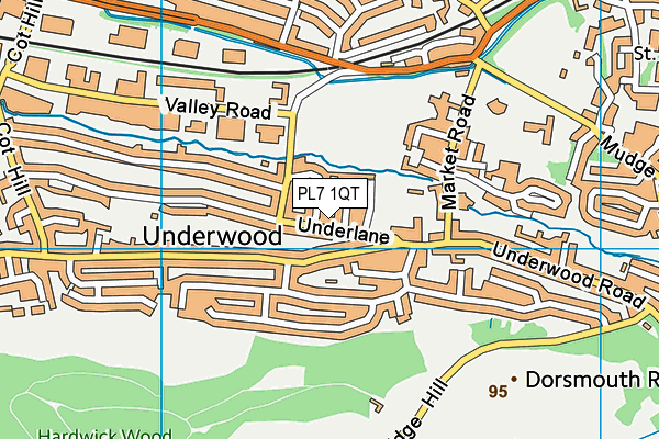 PL7 1QT map - OS VectorMap District (Ordnance Survey)