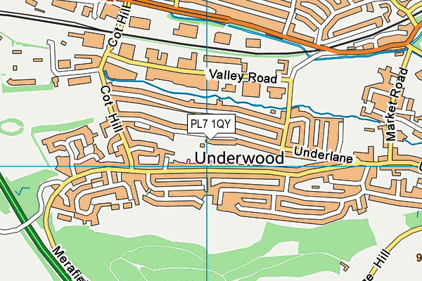 PL7 1QY map - OS VectorMap District (Ordnance Survey)