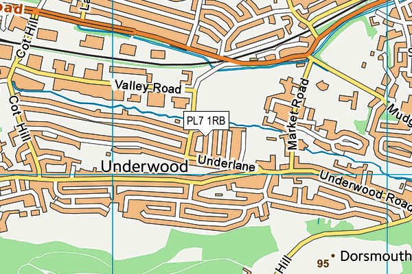 PL7 1RB map - OS VectorMap District (Ordnance Survey)