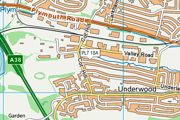 PL7 1SA map - OS VectorMap District (Ordnance Survey)