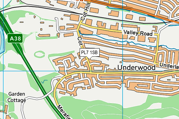 PL7 1SB map - OS VectorMap District (Ordnance Survey)