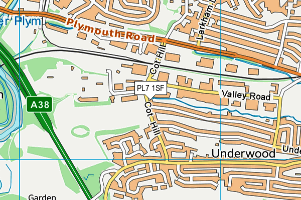 PL7 1SF map - OS VectorMap District (Ordnance Survey)