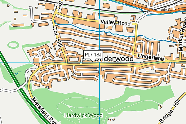 PL7 1SJ map - OS VectorMap District (Ordnance Survey)