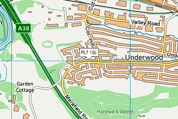 PL7 1SL map - OS VectorMap District (Ordnance Survey)