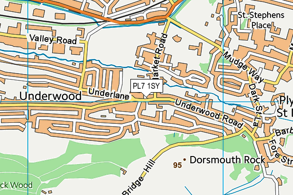 PL7 1SY map - OS VectorMap District (Ordnance Survey)