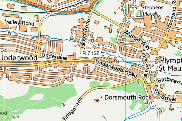 PL7 1SZ map - OS VectorMap District (Ordnance Survey)