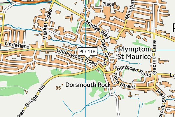 PL7 1TB map - OS VectorMap District (Ordnance Survey)