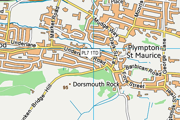 PL7 1TD map - OS VectorMap District (Ordnance Survey)