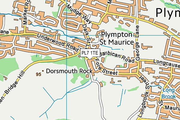 PL7 1TE map - OS VectorMap District (Ordnance Survey)