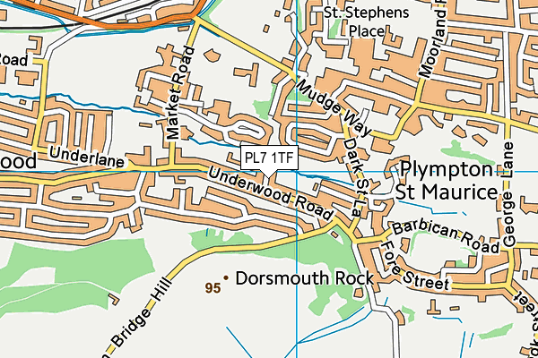 PL7 1TF map - OS VectorMap District (Ordnance Survey)