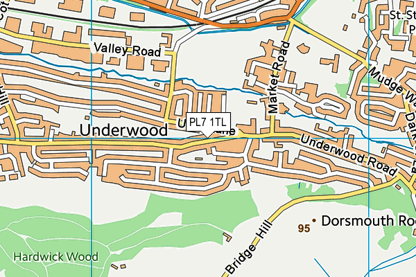 PL7 1TL map - OS VectorMap District (Ordnance Survey)