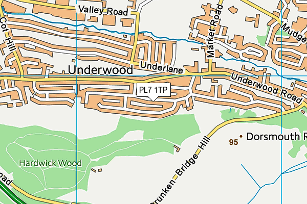 PL7 1TP map - OS VectorMap District (Ordnance Survey)