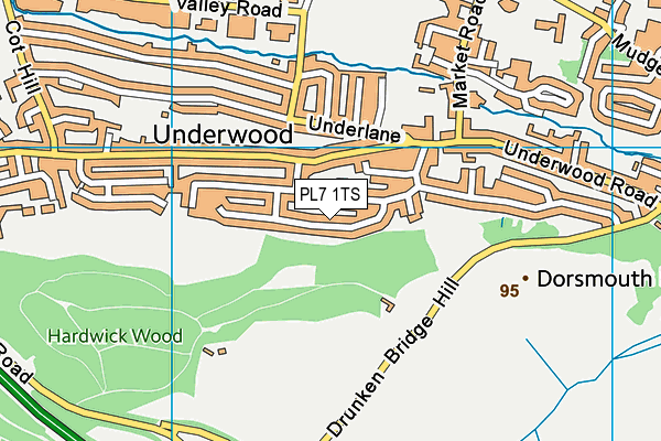 PL7 1TS map - OS VectorMap District (Ordnance Survey)