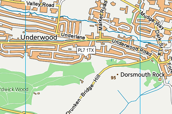 PL7 1TX map - OS VectorMap District (Ordnance Survey)