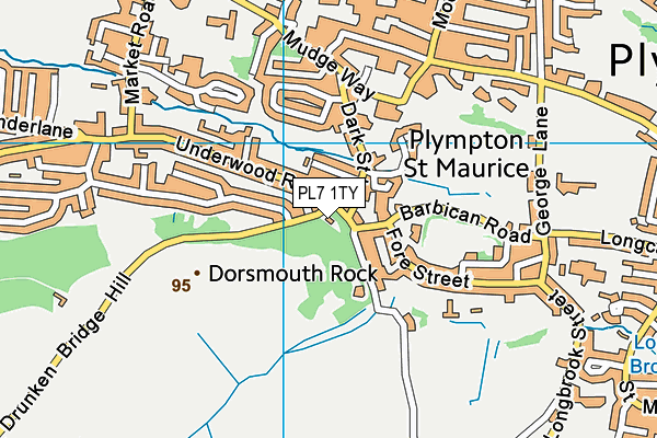 PL7 1TY map - OS VectorMap District (Ordnance Survey)