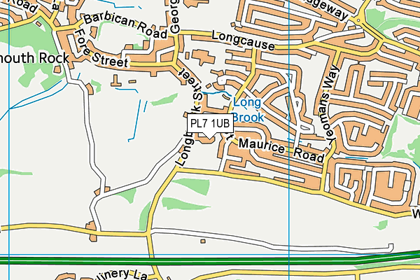 Plympton St Maurice Primary School map (PL7 1UB) - OS VectorMap District (Ordnance Survey)