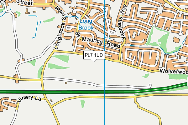 PL7 1UD map - OS VectorMap District (Ordnance Survey)