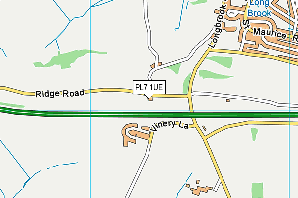 PL7 1UE map - OS VectorMap District (Ordnance Survey)