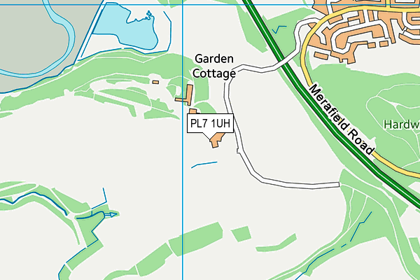 PL7 1UH map - OS VectorMap District (Ordnance Survey)