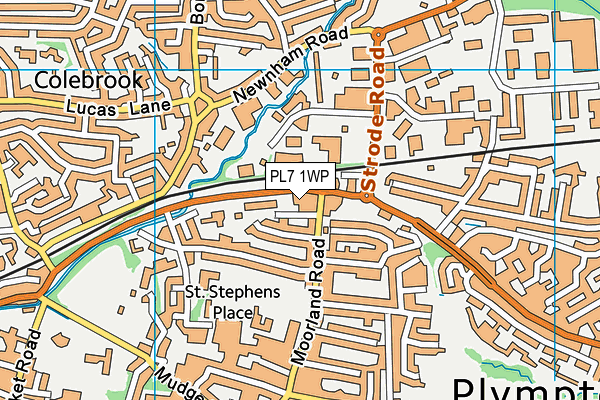 PL7 1WP map - OS VectorMap District (Ordnance Survey)
