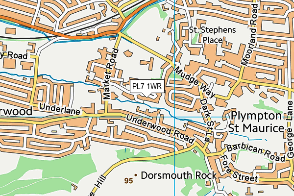 PL7 1WR map - OS VectorMap District (Ordnance Survey)