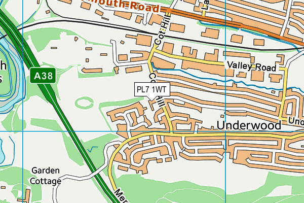 PL7 1WT map - OS VectorMap District (Ordnance Survey)