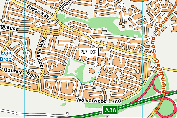 PL7 1XP map - OS VectorMap District (Ordnance Survey)