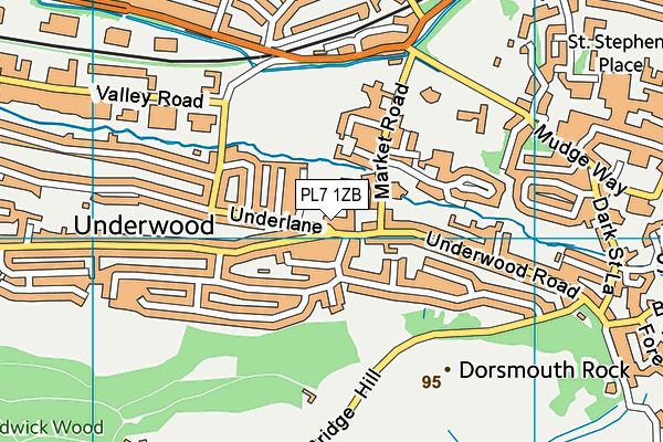 PL7 1ZB map - OS VectorMap District (Ordnance Survey)