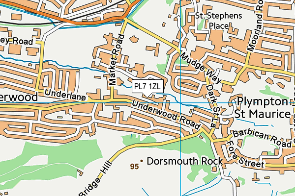 PL7 1ZL map - OS VectorMap District (Ordnance Survey)