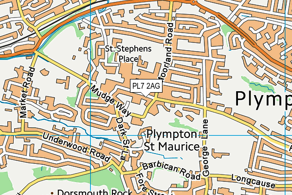 PL7 2AG map - OS VectorMap District (Ordnance Survey)