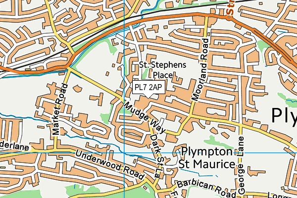 PL7 2AP map - OS VectorMap District (Ordnance Survey)
