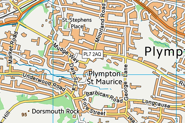 PL7 2AQ map - OS VectorMap District (Ordnance Survey)