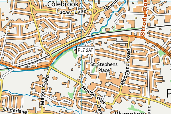 PL7 2AT map - OS VectorMap District (Ordnance Survey)