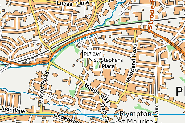 PL7 2AY map - OS VectorMap District (Ordnance Survey)