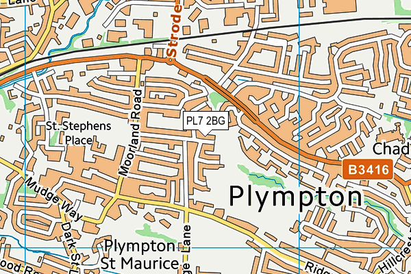 PL7 2BG map - OS VectorMap District (Ordnance Survey)