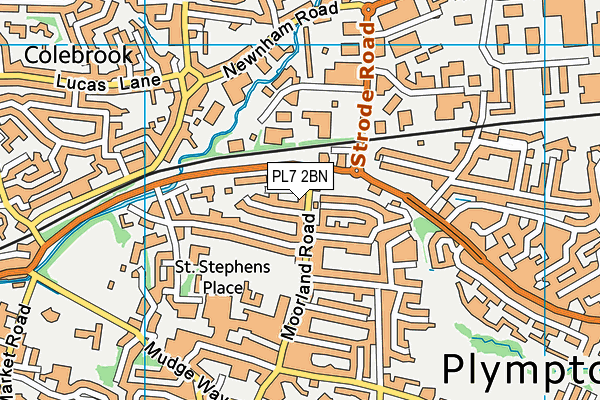 PL7 2BN map - OS VectorMap District (Ordnance Survey)