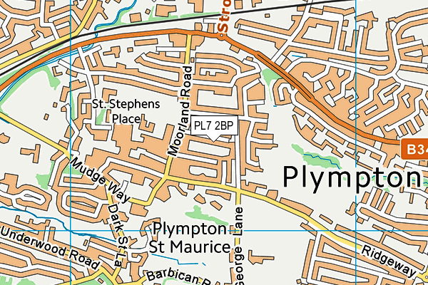 PL7 2BP map - OS VectorMap District (Ordnance Survey)